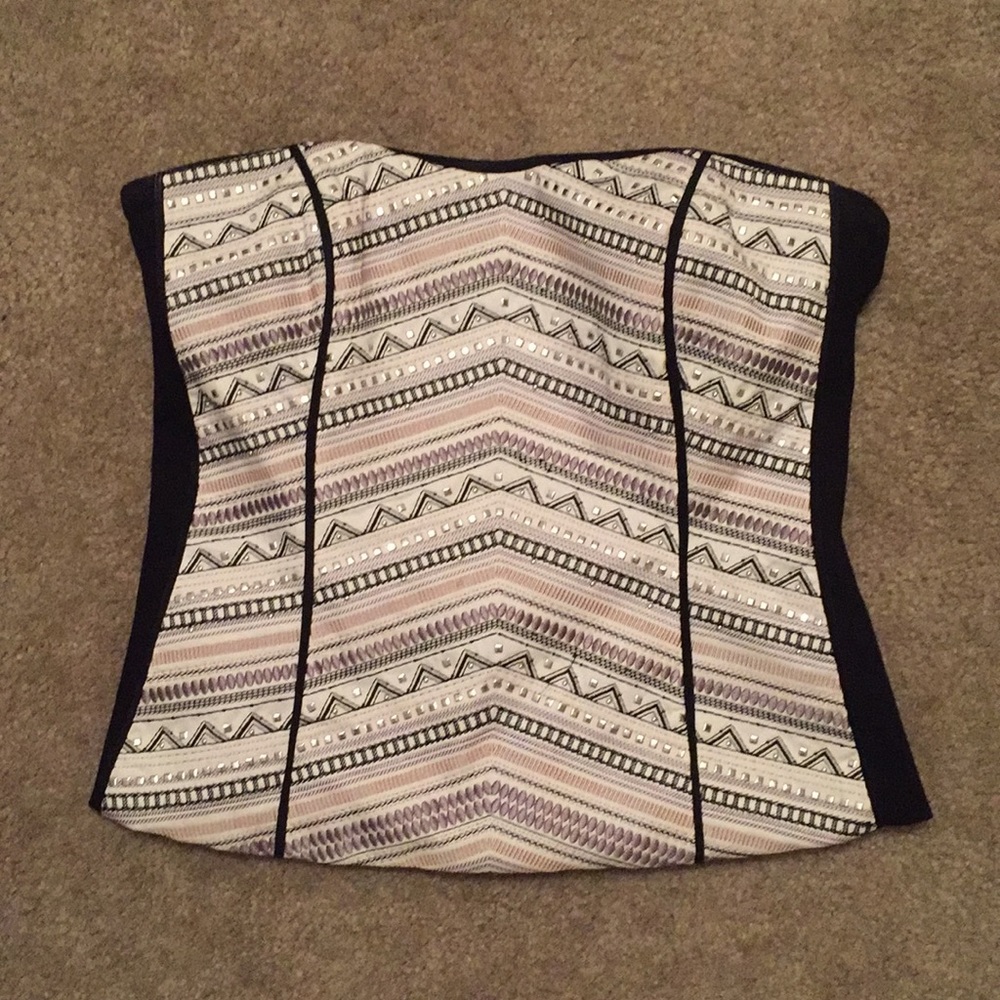 Ribbed White House Black Market Tube Top